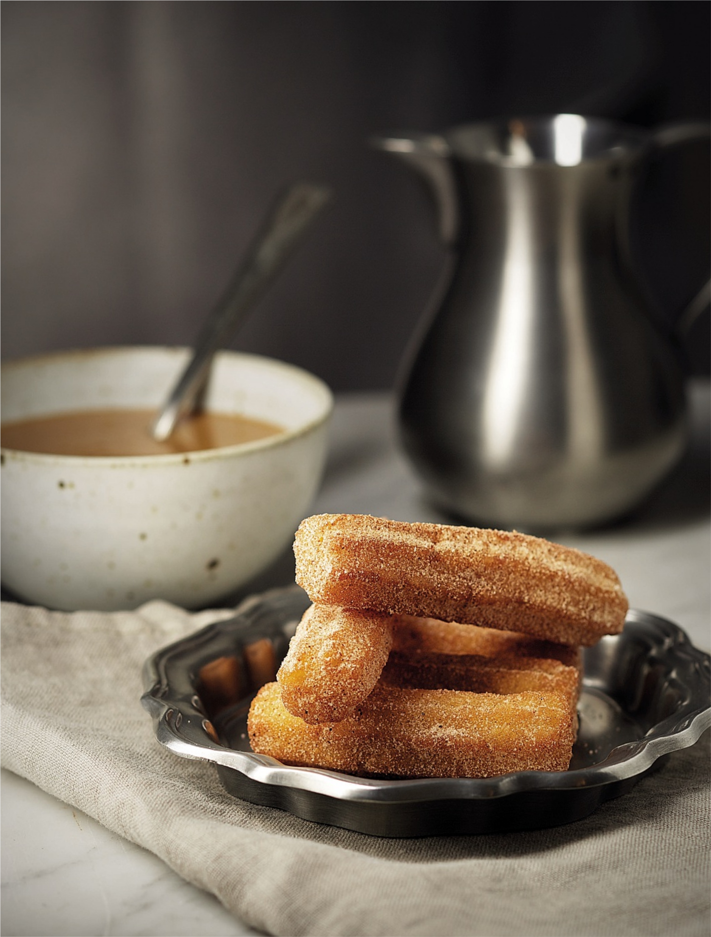 Churros com doce de leite